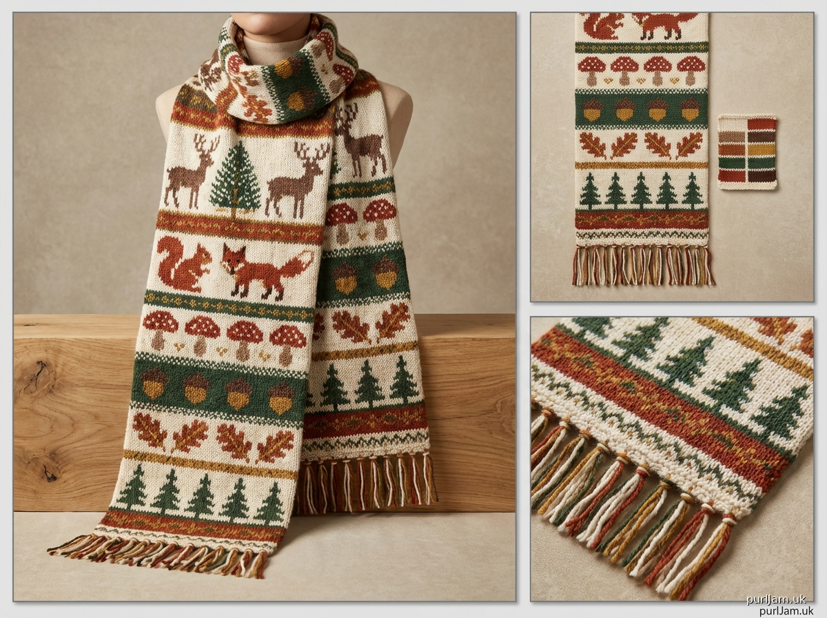 Woodland Fair Isle Scarf