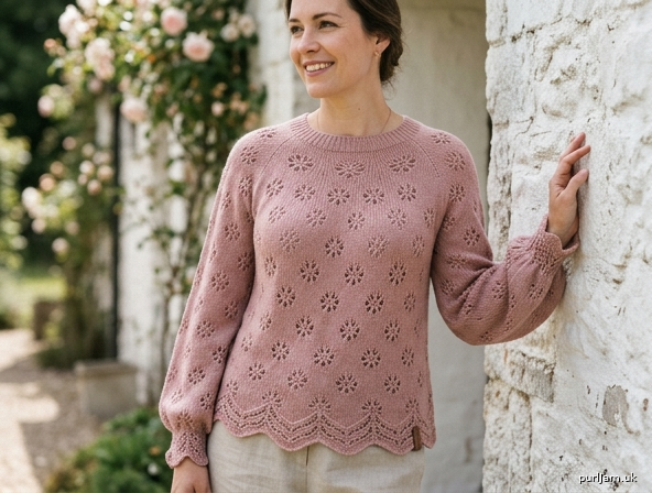 Blossom Lace Raglan Pullover