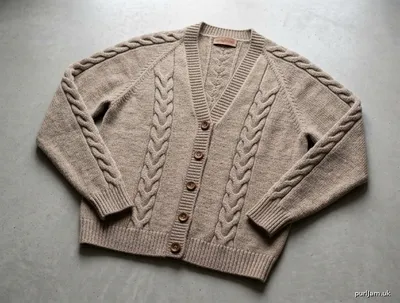 Stitch chart guide image for Cable Comfort Raglan Cardigan