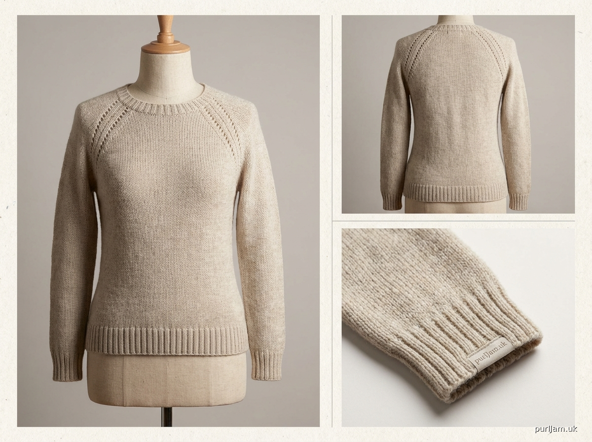 Eyelet Raglan Pullover