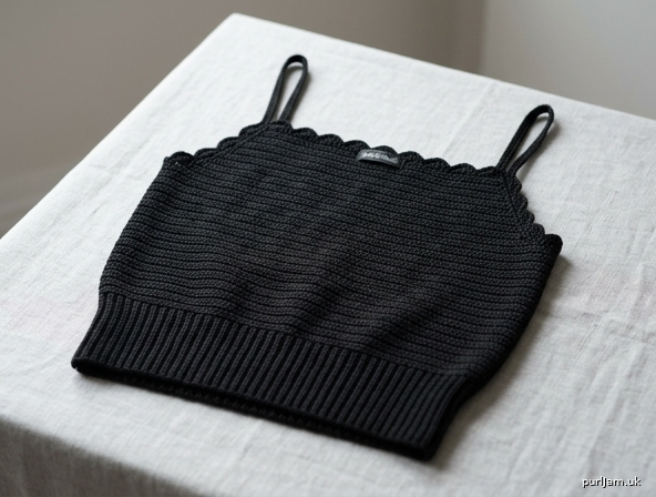 The Noir Camisole Fitted Cotton Tank Top