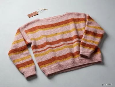 Stitch chart guide image for Scandi Stripe Drop-Shoulder Pullover