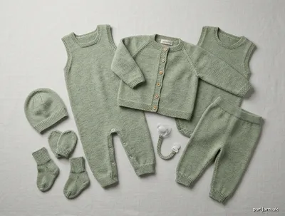 Stitch chart guide image for Little Wren Flat-Knit Baby Layette