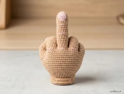 Stitch chart guide image for Flip the Bird (Middle Finger) Crochet Toy