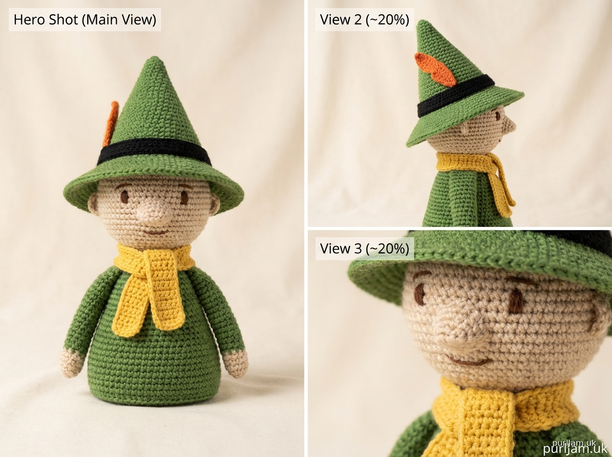 Snufkin Amigurumi Crochet Pattern