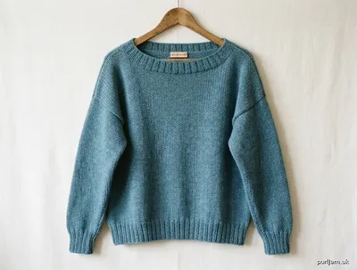 Stitch chart guide image for Retro Drop-Shoulder Boatneck Pullover