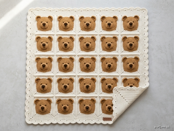 Snuggle Bear Baby Blanket